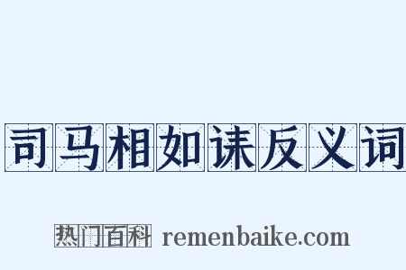 司马相如诔反义词是什么意思的图片